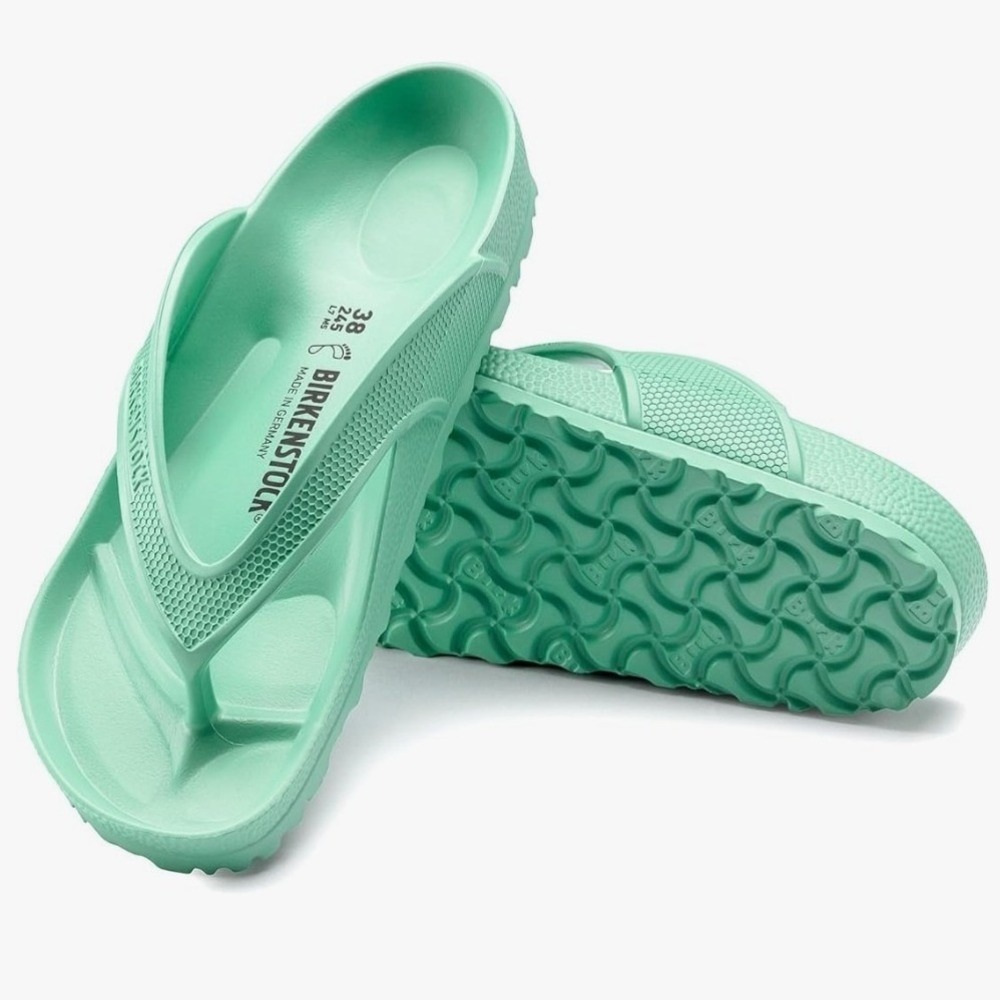 Birkenstock Honolulu EVA Sandals Spearmint Green Thong Flip Flops Womens 7 / 38